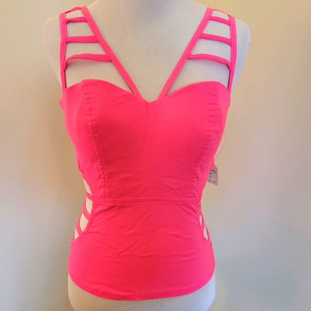 NWT Sexy Neon Pink Top